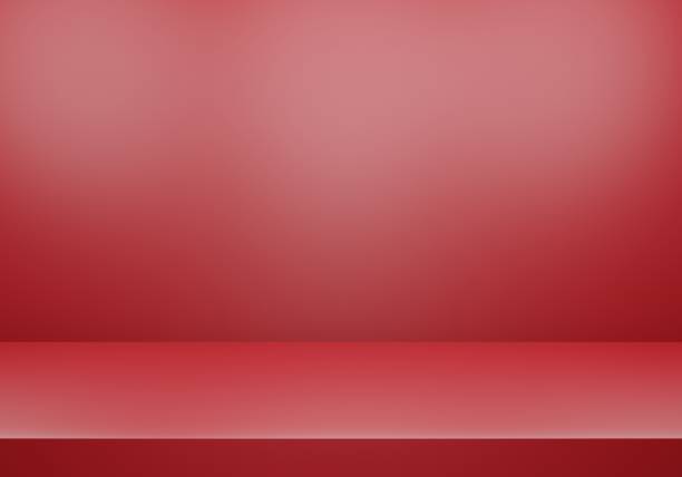istock 3d rendering of empty red abstract minimal concept background. Scene for advertising, cosmetic ads, showcase, website, banner, cream, fashion, christmas, valentine. Illustration. Product display 1283666125