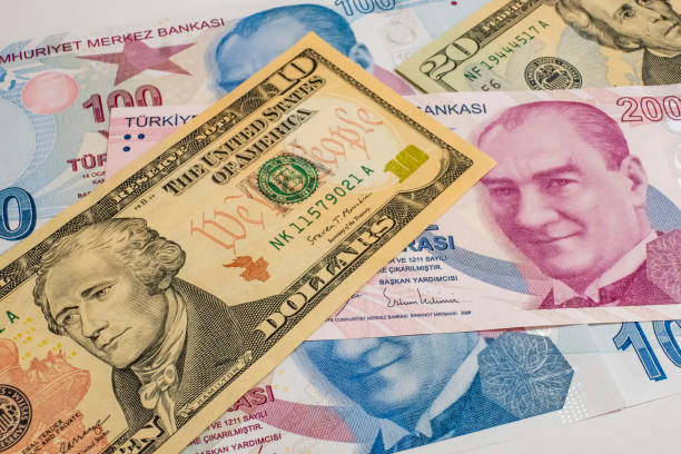 istock USA dollar and Turkish Lira banknotes 1283666262