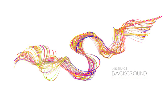 Abstract colorful vector background on white