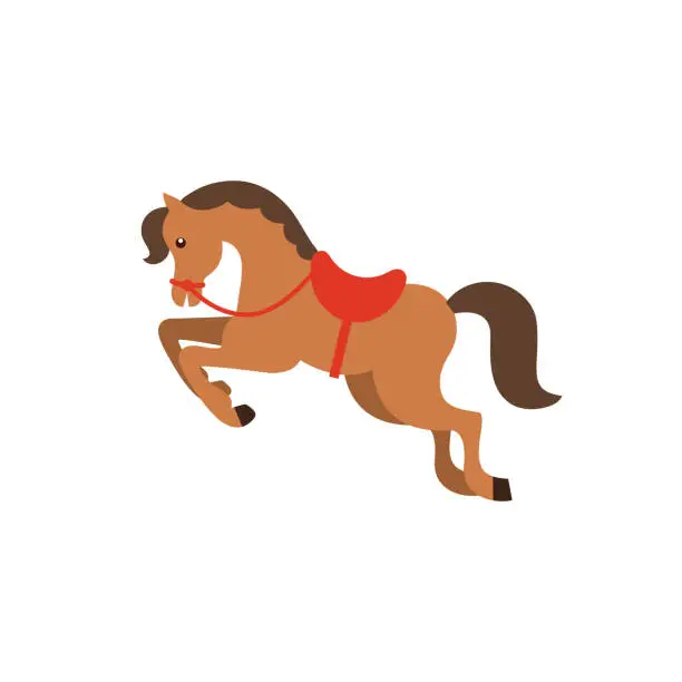 Vector illustration of Horse vector flat icon