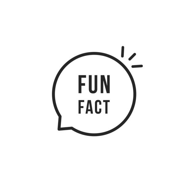 fun fact thin line black bubble fun fact thin line black bubble. flat stroke style modern graphic art linear design isolated on white background. concept of cool advice or interesting info educational fact stock illustrations