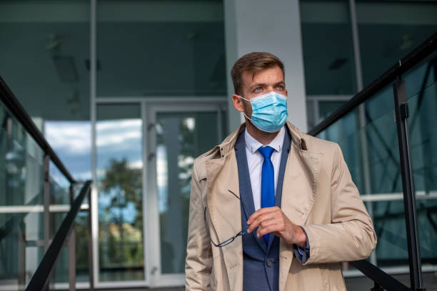 istock Let's take the face mask and go home! Today was very existing day at the work. 1283669445