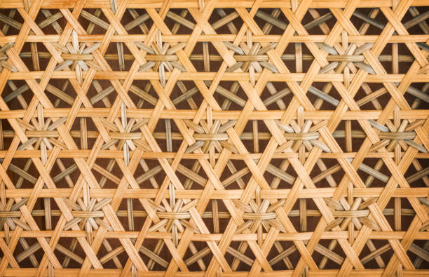 istock Bamboo wood texture  , weaving seamless patterns crafts nature background 1283671553