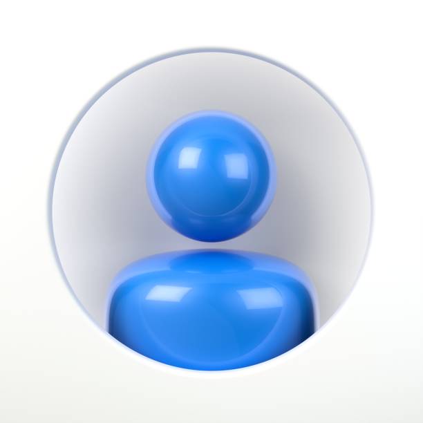 blue male Avatar blank shape in white hole. 3d illustration blue male Avatar blank shape in white hole. suitable for avatar, internet and profile page themes. 3d illustration blank avatar stock pictures, royalty-free photos & images