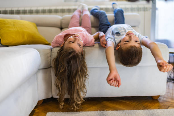 istock Portrait of a beautiful children playing 1283680297