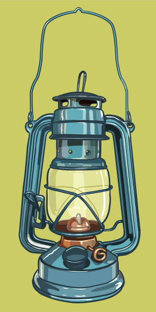 Vector Illustration of Camping Lantern. Sketchy Styled Lantern.