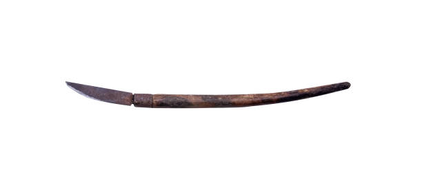 istock Antique  knife with wood handle isolated on white background , clipping path 1283685066