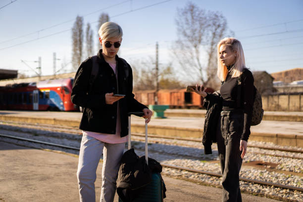 istock Teenagers arguing at the train station 1283687084