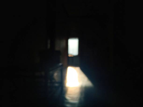 Narrow corridor of apartment building