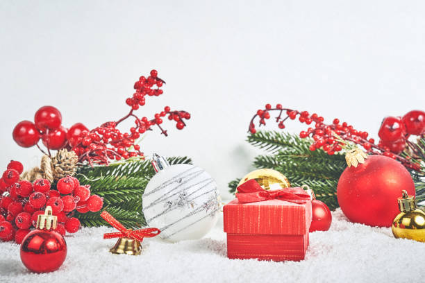 istock winter or Christmas themed banner, Christmas composition. Christmas fir tree branches 1283694231