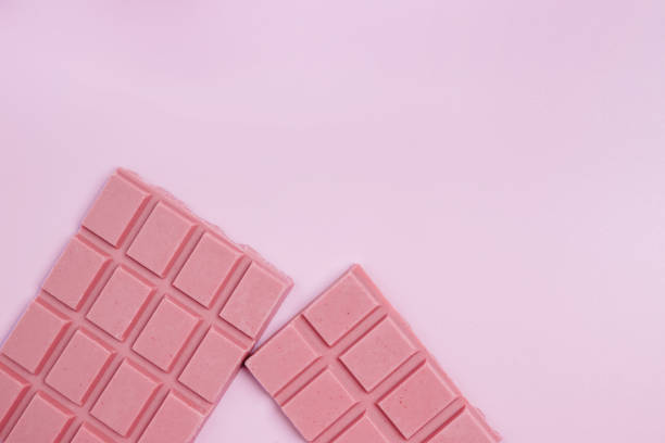 istock Bars of pink chocolate 1283695132