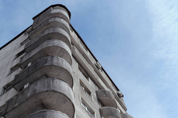 flats with balconies in Bucharest, Romania.