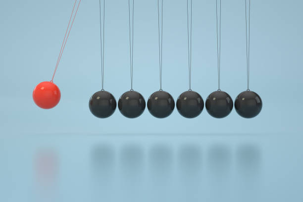 istock Newton's Cradle, Balance Spheres, Teamwork, Leadership Concept 1283697557