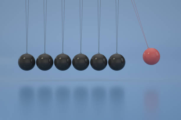 istock Newton's Cradle, Balance Spheres, Teamwork, Leadership Concept 1283699242