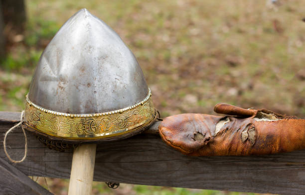 istock Golden Knight Helmet 1283700883