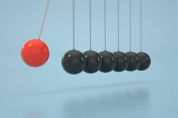 istock Newton's Cradle, Balance Spheres, Teamwork, Leadership Concept 1283701234