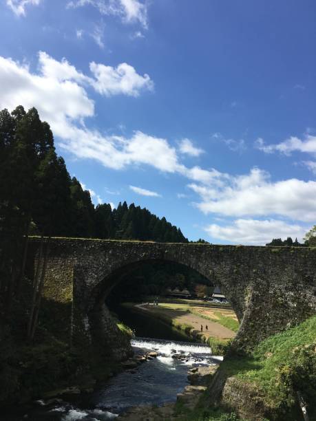 istock The front of Tsujunkyo bridge in Kumamoto 1283701635