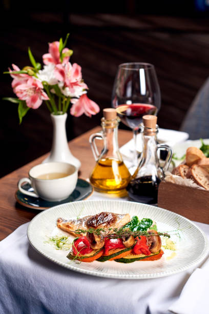 istock Dish of pike-perch with vegetables. 1283704261
