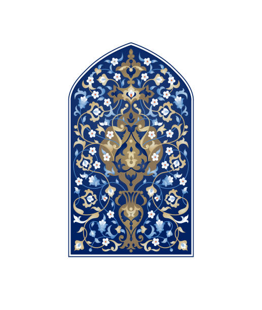 ilustrações de stock, clip art, desenhos animados e ícones de floral illustration. tree of life. vector ornate pattern in eastern style. - turkish arch