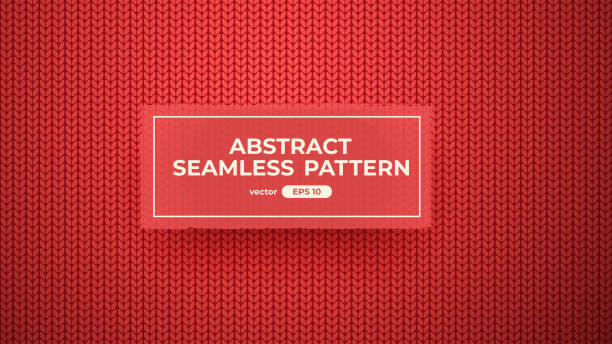 Seamless knit pattern. Red color. Vector illustration. Realistic knitted woolen cloth texture. Christmas sweater. New Year background. Winter Holiday. Flat style. Seamless knit pattern. Red color. Vector illustration. Realistic knitted woolen cloth texture. Christmas sweater. New Year background. Winter Holiday. Flat style. christmas sweater stock illustrations