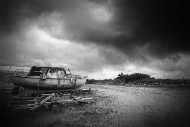 istock Abandoned boat in a bad condition 1283707627