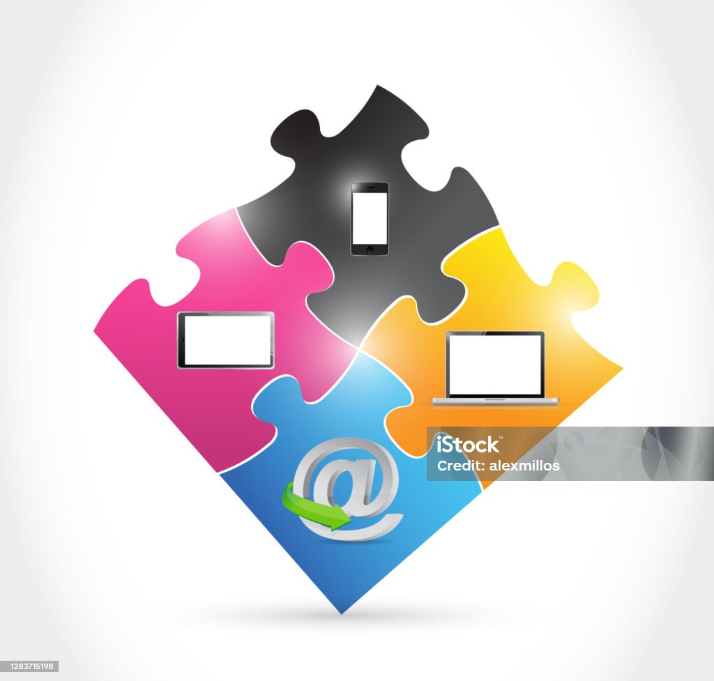 Technology Electronics And Puzzle Pieces Stock Illustration Download Technology Electronics And Puzzle Pieces Stock Illustration Download