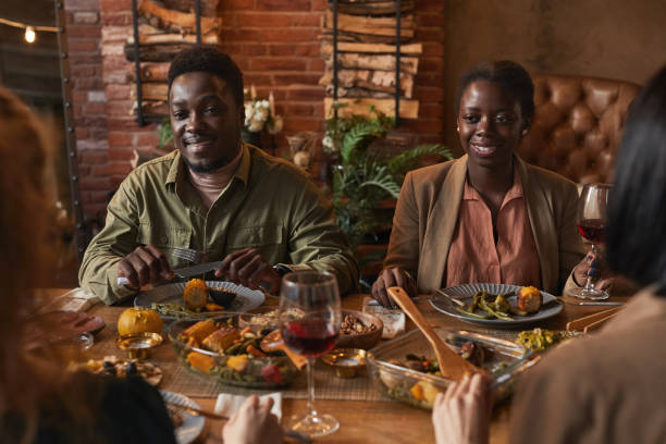 istock African-American Couple at Dinner Party 1283716742