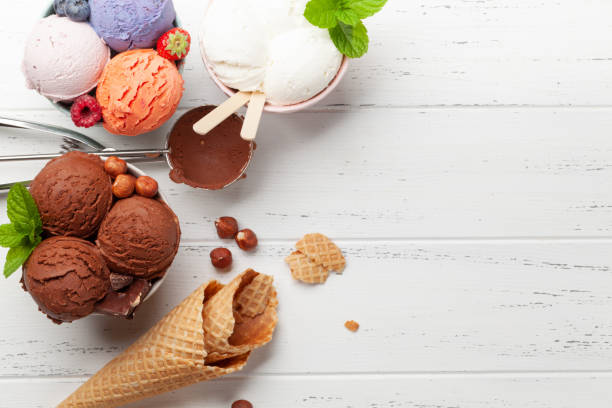 istock Berry, vanilla and chocolate ice cream sundae 1283716806