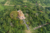 istock Kep Cambodia, Wat Samathi Pagoda Stupa in Krong Kaeb Asia Aerial Drone Photo 1283718076