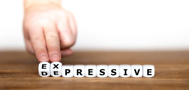 istock Hand turns dice and changes the word 