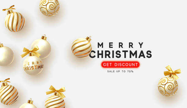 istock Christmas vector background. Xmas sale, holiday web banner. 1283720858