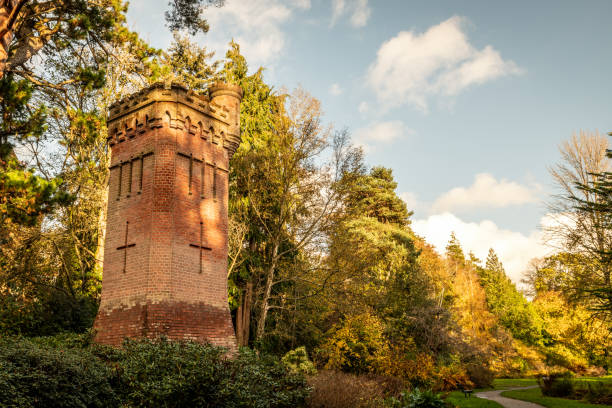 istock Brick Water Tower in Bournemouth Gardens in Autumn 1283724073