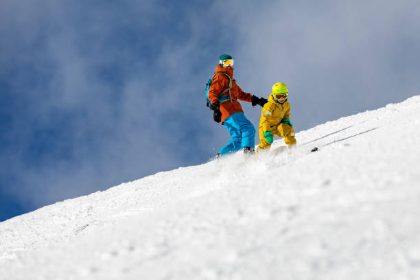 istock Winter holidays in ski resort 1283724369