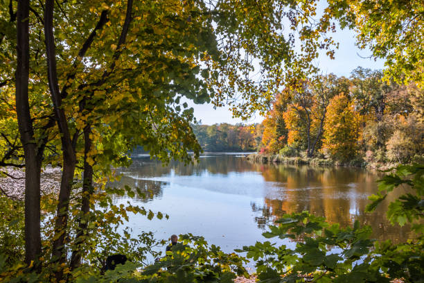 istock Autumn colors in the park 1283737541