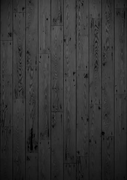 Vector illustration of Dark stained Wooden boards