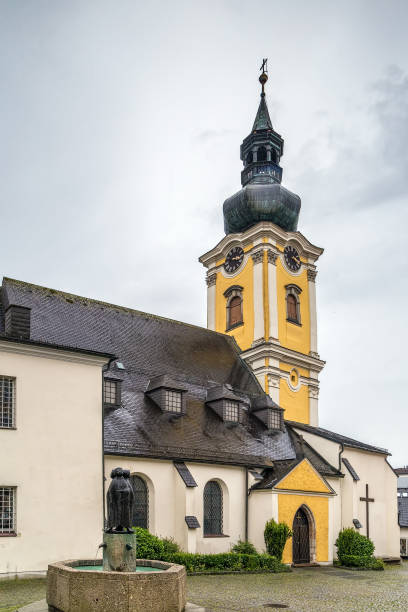 istock Church in Gmunden, Austria 1283740429
