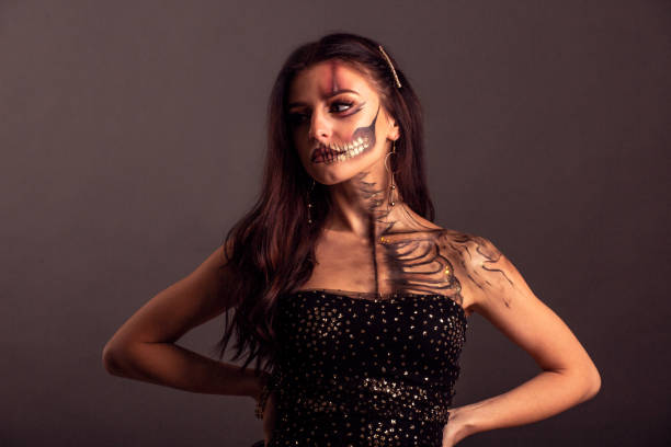 istock halloween skull make up beauty studio dark background 1283744584