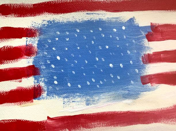 istock Acrylic Painting American Flag Abstract 1283749410