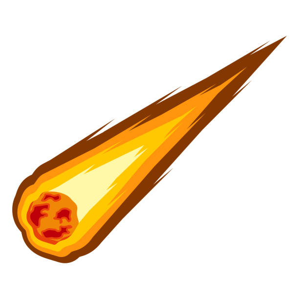 Asteroid Icon on Transparent Background A flat design icon on a transparent background (can be placed onto any colored background). File is built in the CMYK color space for optimal printing. Color swatches are global so it’s easy to change colors across the document. No transparencies, blends or gradients used. clip art of a meteoroids stock illustrations