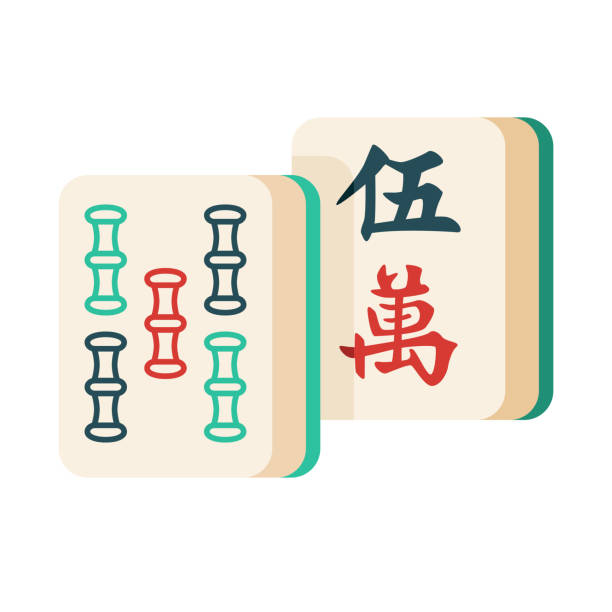 illustrations, cliparts, dessins animés et icônes de icône de mahjong sur le fond transparent - mahjong