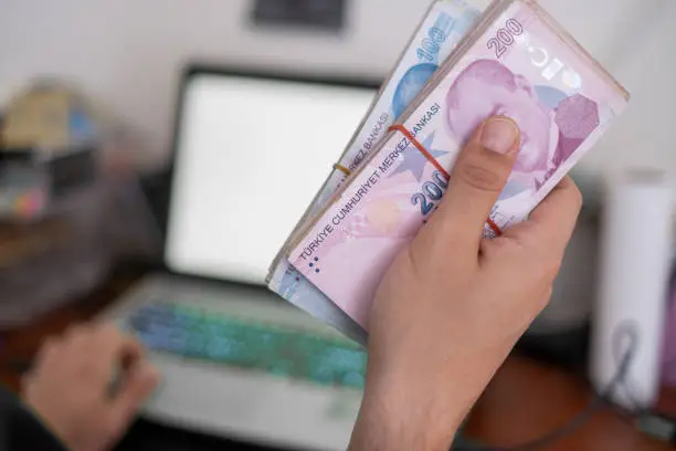 Photo of Stack of Turkish Money