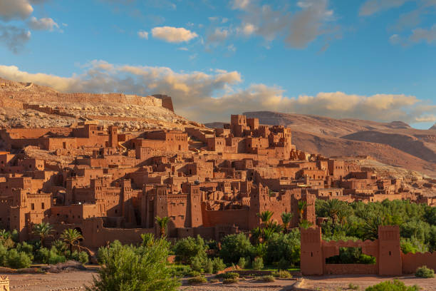 Ait Benhaddou, Morocco Ait Benhaddou village near Marrakech. UNESCO World Heritage Site, ait benhaddou stock pictures, royalty-free photos & images