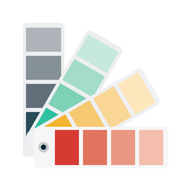 Color Swatches Icon on Transparent Background A flat design icon on a transparent background (can be placed onto any colored background). File is built in the CMYK color space for optimal printing. Color swatches are global so it’s easy to change colors across the document. No transparencies, blends or gradients used. color swatch stock illustrations