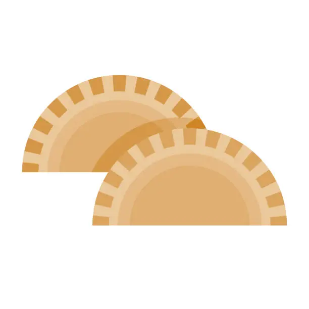 Vector illustration of Empanadas Icon on Transparent Background