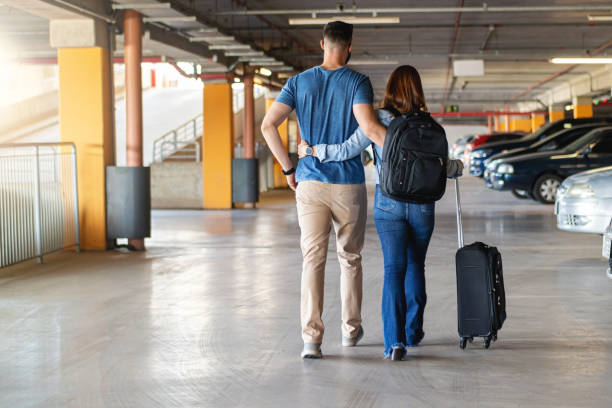 istock Young couple at the Airport 1283766239
