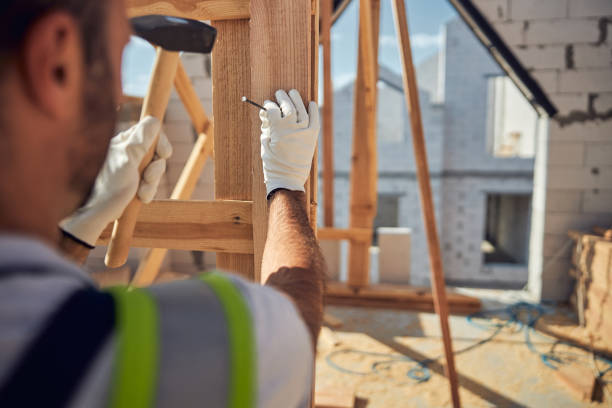 istock Close up of male hand that using hammer 1283768451