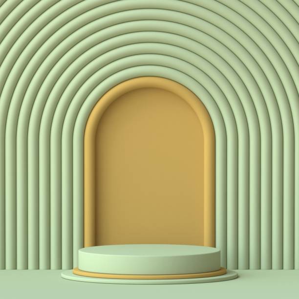 istock Abstract mock up brown portal 3D 1283770362