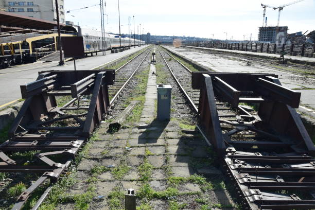 istock The platform of an old, abandoned train station 1283771750