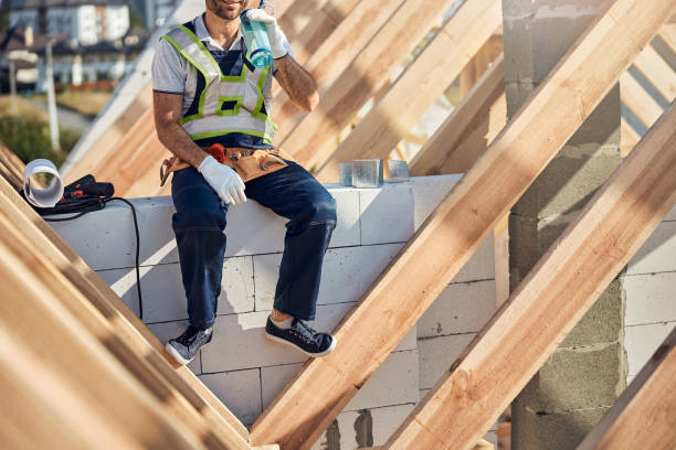 istock Professional contractor of a construction site drinking water 1283773533