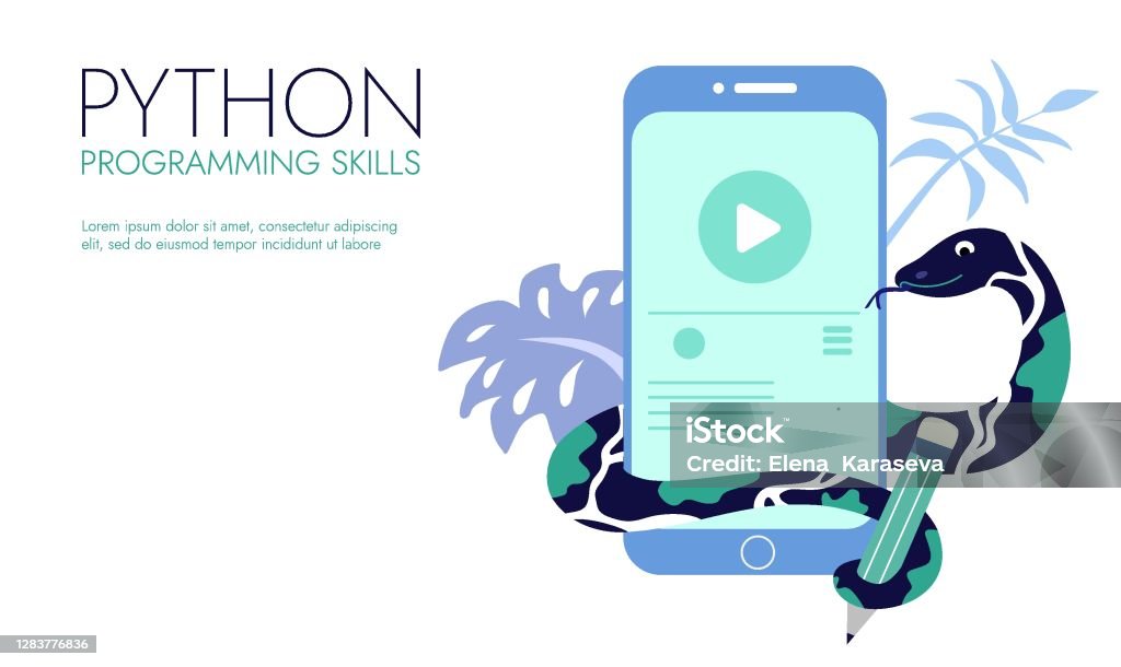 Python Code Language Sign Programming Coding And Developing Concept ...